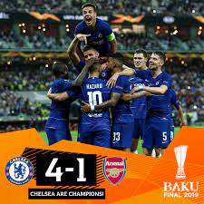 Eden hazard scores twice as chelsea beat arsenal in the europa league final to give manager maurizio sarri the first trophy of his career. 87 7 Baba Fm Europa League Ft Chelsea 4 1 Arsenal Facebook