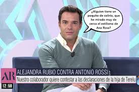 El gentleman del mundo rosa, el rostro amable del corazón, tiene 16.000 seguidores en las redes sociales. Antonio Rossi Responde A Alejandra Rubio Y Zanja Su Parte Del Culebron Con Las Campos Estoy Aqui Para Trabajar No Para Compadrear Con Presentadores