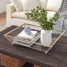 Shelva Mirrored Bottom Glass Keepsake Vanity Tray In 2020 Coffee Table Decor Tray Tray Decor Mirror Tray Decor