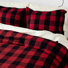Black And White Plaid Comforter Set Buffalo Plaid Duvet Cover Set I D Like This In White And Black Or Grey And Black Plaid Bedroom Buffalo Plaid Decor