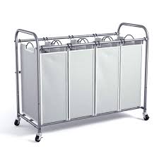 Romoon 4 Bag Laundry Sorter Cart Laundry Hamper Sorter With Heavy Duty Rolling Wheels For Clothes Storage Grey Buy Online In Dominica At Dominica Desertcart Com Productid 94764092 There are 5007 laundry hamper for sale on etsy, and they cost au$54.15 on average.