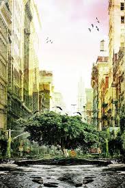Green leafed plant, city, cityscape, anime, artwork. City Phone Wallpapers Group 48