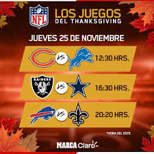 Nfl Thanksgiving Day Cuales Son Los Partidos De La Nfl Para El Dia De Accion De Gracias 2021 Horarios Y Como Ver En Vivo Hoy Marca Claro Usa