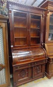 Hardwicke secretary desk with hutch. Vintage Secretary Desk With Hutch And Cylinder Roll From Community Forklift Of Edmonston Md Attic