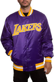 Entsprechend eng hängt auch die geschichte der amerikanischen sportbekleidung mit der entwicklung von baseball zusammen Los Angeles Lakers Jacket