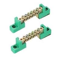 MECCANIXITY Terminal Ground Bar Screw Block Barrier Brass 6 Positions Green  for Electrical Distribution Pack of 2: Amazon.com: Industrial & Scientific