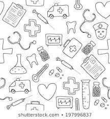 Seamless Pattern With Healthcare Medicine And Pharmacy Icons And Symbols Medical Background Doodle Medical Background Nurse Drawing Doodle Illustration