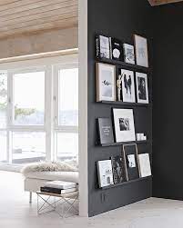 Black Wall Home Minimalist Home House Interior