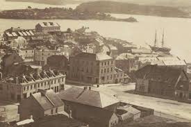 View Over The Rocks In Sydney In 1874 The Lord Nelson Hotel Is In The Middle Of This Photo Australia History The Rocks Sydney Sydney City