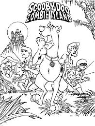 Scooby Doo Team Adventure In Zombie Island Coloring Page Scooby Doo Coloring Pages Halloween Coloring Pages Cartoon Coloring Pages