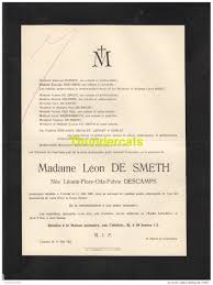 Eugène petit (il a ajouté par la suite son pseudonyme de résistance « claudius »), est un homme politique français, né le 22 mai 1907 à angers et décédé le 24 octobre 1989 à paris. Todesanzeige Faire Part Mortuaire Doodsbrief 1927 Tournai Leon De Smeth Leonie Flore Oda Fulvie Descamps