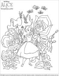 Baby minnie mouse coloring pages. Fun Alice In Wonderland Coloring Sheet Coloring Library