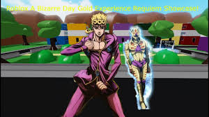 Giorno stands boldly with his very own requiem stand: Roblox A Bizarre Day Gold Experience Requiem Showcase Youtube