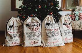 Personalized christmas gifts are the best because the person knows. Personalized Santa Bags Christmas Gift Bags Custom Gift Etsy Christmas Bags Custom Gift Bags Personalized Christmas Gifts