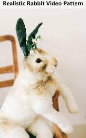 Plush Rabbit Toy Pattern Stuffed Realistic Bunny Animal Kid Easter Gift Online Tutorial Hare Figurine Animals Rabbit Toys Easter Gifts For Kids