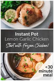 Aug 15, 2020 · melt butter in instant pot and stir in the onions and garlic. Quick And Simple Instant Pot Lemon Chicken With Garlic From Frozen Chicken Frugal Family Times