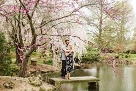 Austin Kayla Mitzumoto Japanese Stroll Garden Spring Engagement Springfield Mo Jessica Yahn Missouri Engagement Wedding Photographers