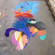 These Disney Sidewalk Chalk Drawings Are Too Cute For Words Sidewalk Chalk Art Chalk Art Chalk Art Christmas