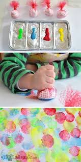 Avec Filet Fruits Et Legumes Art De Maternelle Art Jeunes Enfants Activite Pour Tout Petits