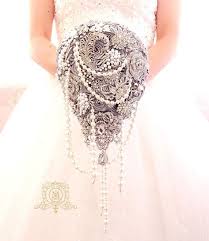 Teardrop Pearl Brooch Bouquet Silver Gray Waterfall Crystal Bling Cascading Wedding Bridal Broch B Wedding Brooch Bouquets Flower Bouquet Wedding
