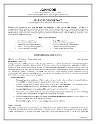 oilfield consultant resume sample