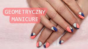 Manicure Hybrydowy Geometryczny Manicure Z Nitka Manicure