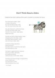 Dont Think About A Zebra Poem Pdf Elt Buzz Teaching Resources Zebra Teaching Resources Worksheets For Kids