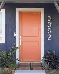 Jasminerothofficial Is Here To Save Your Cookie Cutter Home Tap The Link In Our Bio To See What 4 C House Doors Colors House Exterior Blue Orange Front Doors