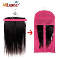 8 Color Dust Proof Zip Lock Hair Extension Packaging Wig Dust Bag Storage  Bag for Wigs Carrier