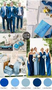 Mismatched Blue Bridesmaid Dresses For A Blue Wedding Theme Garden Wedding Ideas Blue Wedding Colour Theme Wedding Theme Colors Blue Themed Wedding