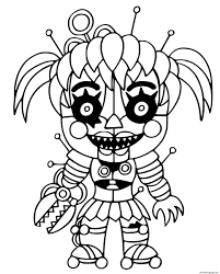 I redrew scrap baby now that i'm more familiar with my art style. Scrap Baby Coloring Pages Printable