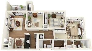 3bedroom 2bath 3d Floor Plan Small House Inspiration House Plans Apartment Floor Plans