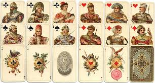 4 kings 4 queens 4 jacks 6 of the face cards are red (diamonds or hearts) and 6 of the face cards are black (spaces or clubs). File Russian Playing Card Deck Face Cards Russian Style 1911 Original Jpg Wikimedia Commons