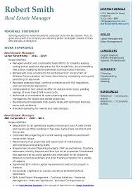 Build up your property management resume by showcasing the breadth of your expertise and success. Real Estate Manager Resume Samples Qwikresume