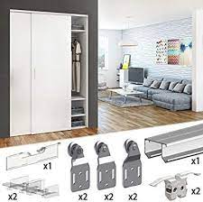 Sliding System Slid Up 110 For 2 Or 3 Bypass Sliding Doors Closet Wardrobe Pantry Track 118 In 3 Closet Door Hardware Closet Doors Sliding Closet Doors