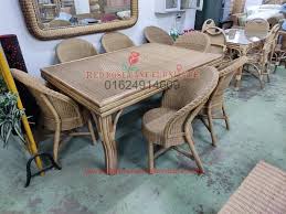Best prices, super quality, safe and secure online payment method. Cane Dining Table With Chair 12 Red Rose Cane Furniture Interior