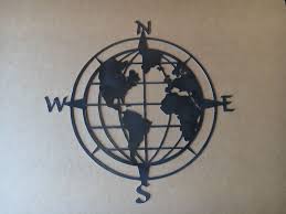 Compass Globe Wall Art Metal Walls Compass Art Metal Wall Decor