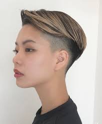 Pin On Short Hair Pixie Asymmetrical Sidecut Undercut Taper Fade