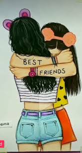 Black And White Best Friends Drawings Pin By Kai On Art Bff Drawings Drawings Of Friends Best Friend Drawings