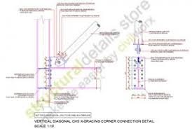 Vertical Diagonal Chs X Bracing Corner Support Connection Vertical Diagonal Connection