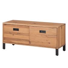 Waldwelt garderobenbank eiche massiv braun , holz, 90x45x38 cm. Garderobenbank Forunas Kaufen Home24