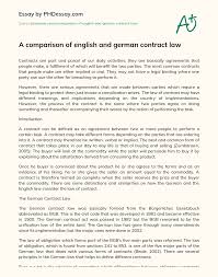 Something of value must be exchanged for something else of value. A Comparison Of English And German Contract Law Phdessay Com