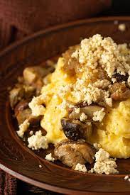 Vegan Banosh Ukrainian Corn Grits With Mushrooms Slavic Vegan Recipe Corn Grits Delicious Vegan Recipes Homemade Sour Cream