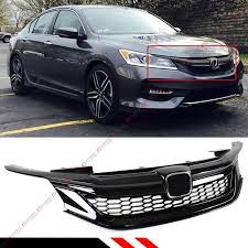 Nice Awesome For 2016 17 9th Gen Honda Accord Sedan Gloss Black Out Sport Style Front Grille 2018 Check More At Https 24auto Accord Sport Honda Accord Honda