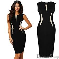 Petite Robe Noir Womens Dresses Fashion Bandage Dress Bodycon