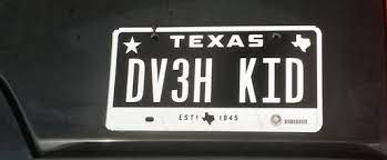Texas black 1845 license plate. Texas Man Slips Dirty License Plate By State Censors