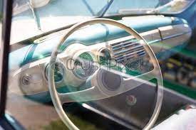 Rudder Of Vintage Car Stock Photo Crushpixel