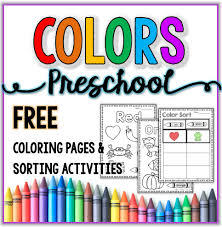 These prek early childhood color words coloring pages are great for any classroom. Free Color Activities Coloring Pages Sorting Mrs Thompson S Treasures