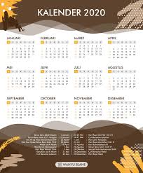 Kalender 2020 Indonesia Lengkap Dengan Hari Libur Nasional Kalender Hari Libur Kutipan Pengetahuan