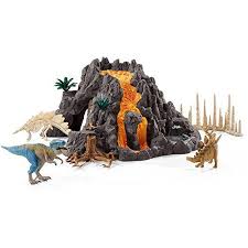 Schleich 42305 Riesenvulkan Mit T Rex Dinosaurs 42305 Giant Volcano With T Rex Figure Toy Toys And Games Dinosaurier Vulkane Schleich Dinosaurier